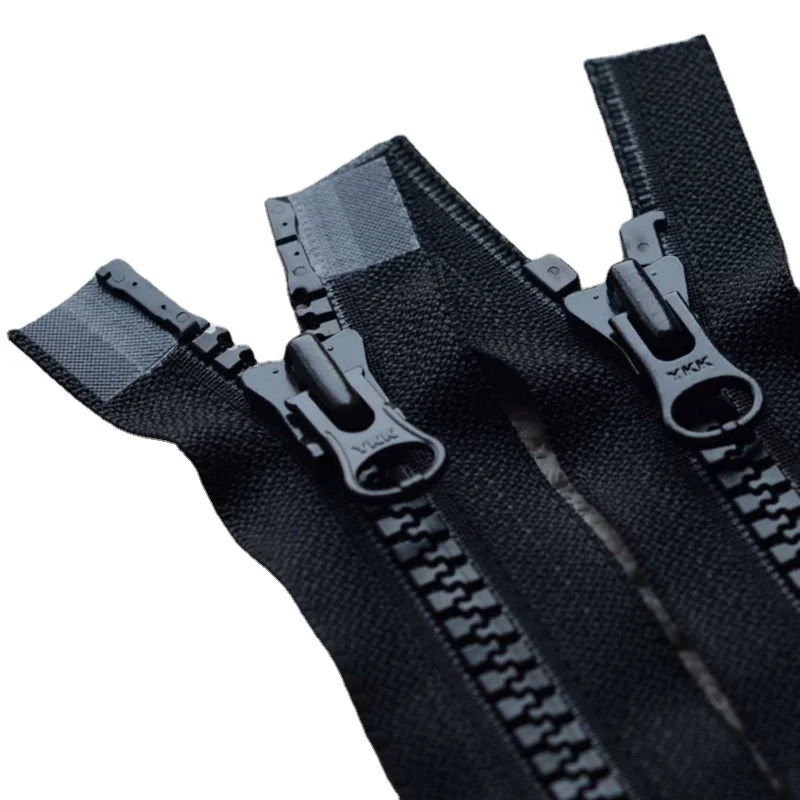 

8# 70 To 130cm Long YKK Zipper Resin Double Open Two-way Fasteners Black Grey Blue Coffee Jacket Coat Repair Sewing Accessories