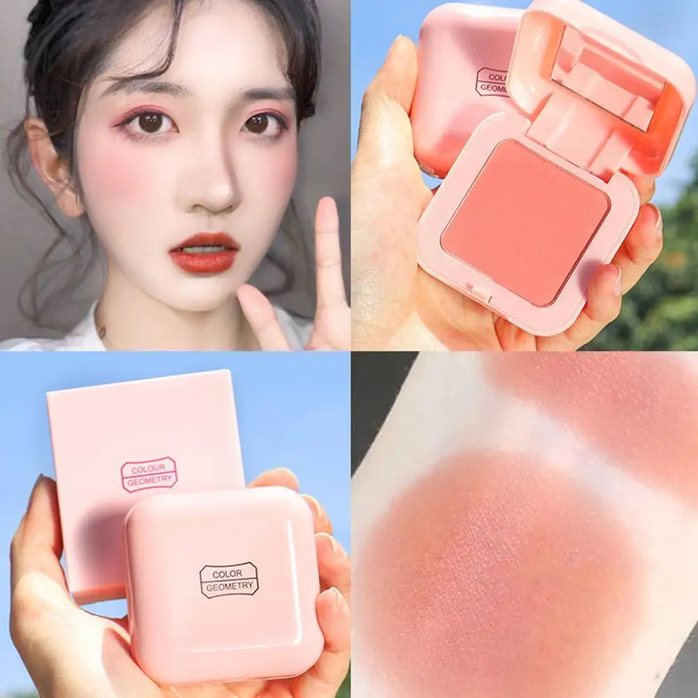 

Monochrome Blush Palette Peach Face Makeup Rouge Long Matte Shadow Professional Blusher Cosmetics Powder Lasting Natural Co X0C5