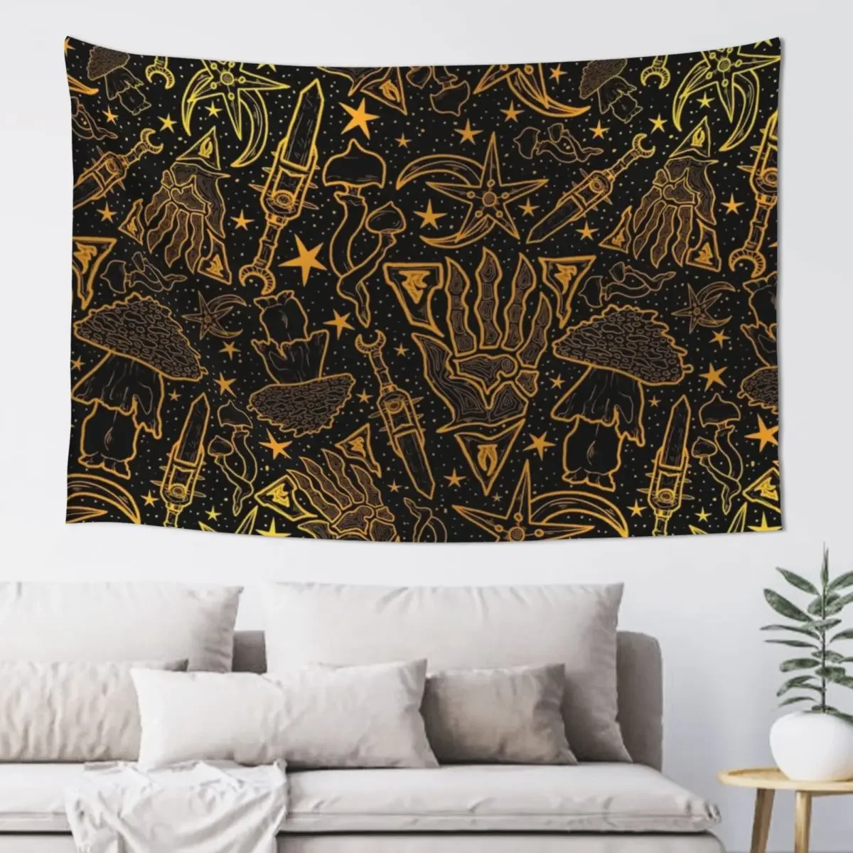 Неварский нетервар | Золотой узор Morrowind GOTY Edition Inspired Scrolls Elder Online Fantasy RPG Гобелен Dunmer