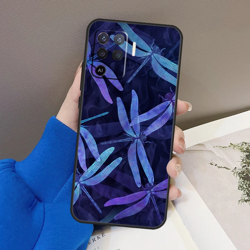 Роскошная Стрекоза для OPPO Find X3 X5 Pro A9 A5 A31 2020 A15 A16 A52 A72 A1K A83 A91 A54 A74 A94 A53S