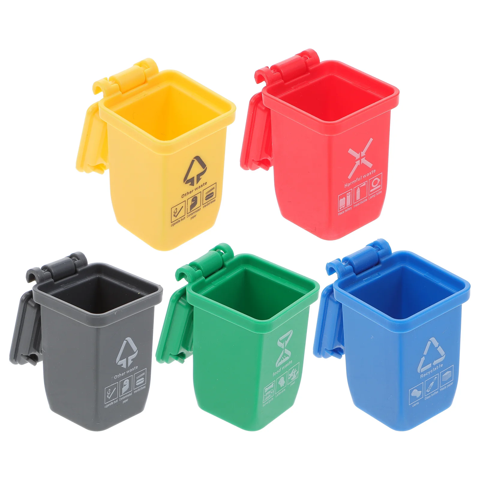 

Tiny Trash Can Vehicle Garbage Bin Small Trash Can Miniature Trash Can Garbage Pail Model Miniature Scene Model