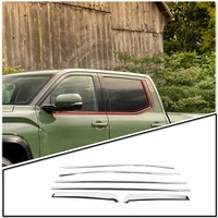 for 2022 2023 toyota tundra stainless steel silver car styling window trim strip car exterior protection accessories 6 piece set