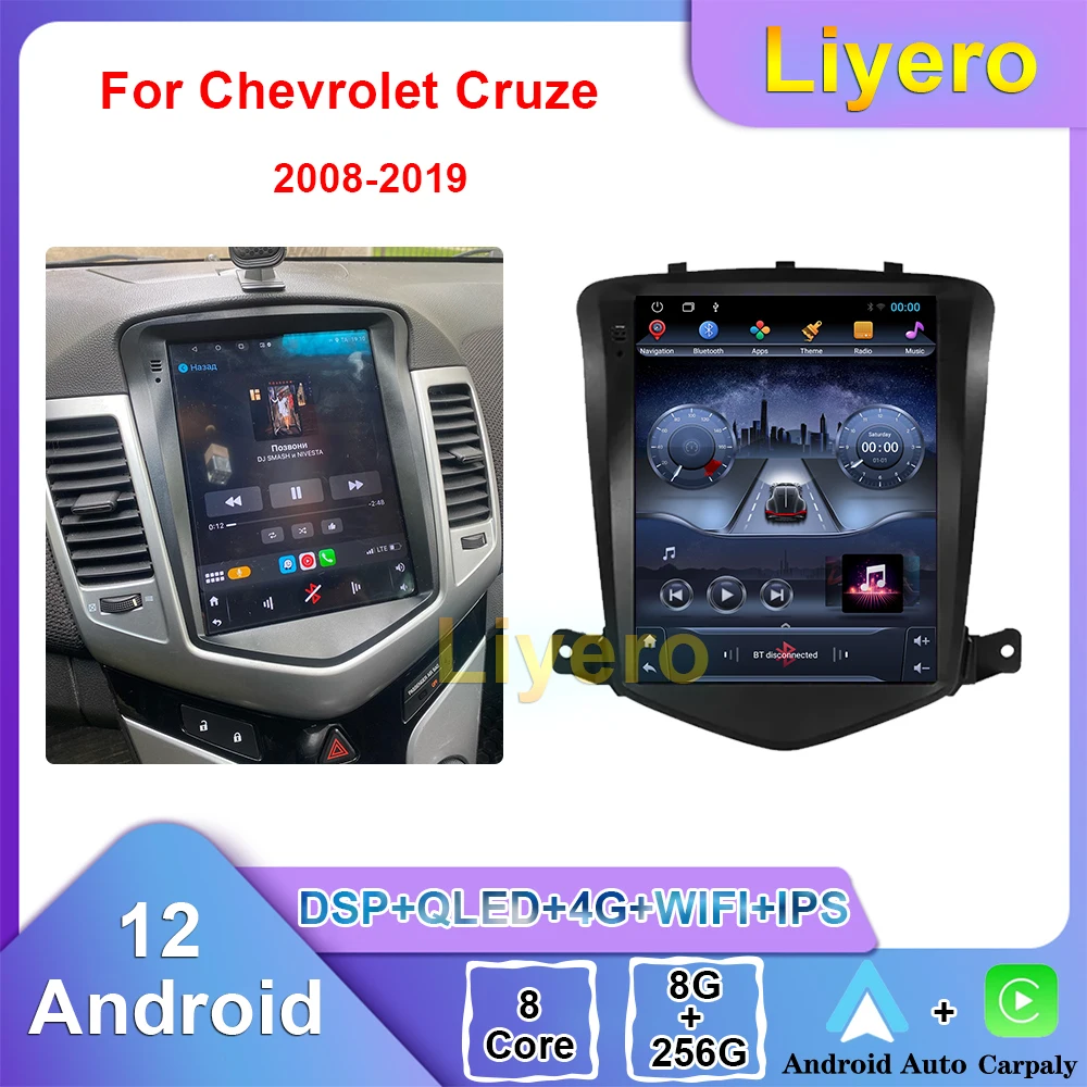 

Liyero Car Radio For Chevrolet Cruze 2008-2019 CarPlay Android Auto GPS Navigation DVD Multimedia Video Player Stereo DSP 4G