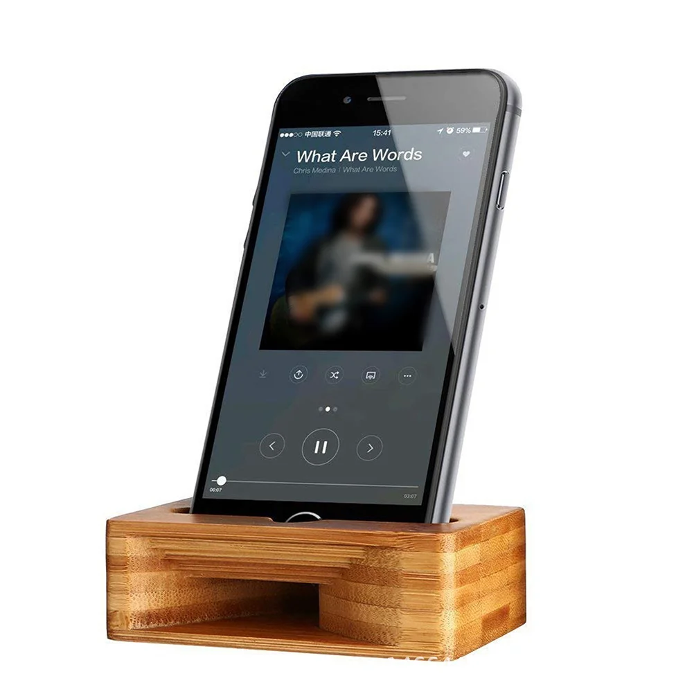 

Car Gift Cell Stand Desk Holder Tripod Desktop Holder Wooden Wood Stand Office