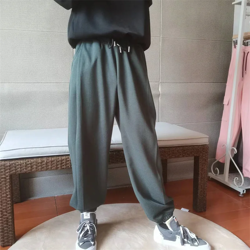 Мужские и мужские свободные облегающие повседневные брюки модные брендовые