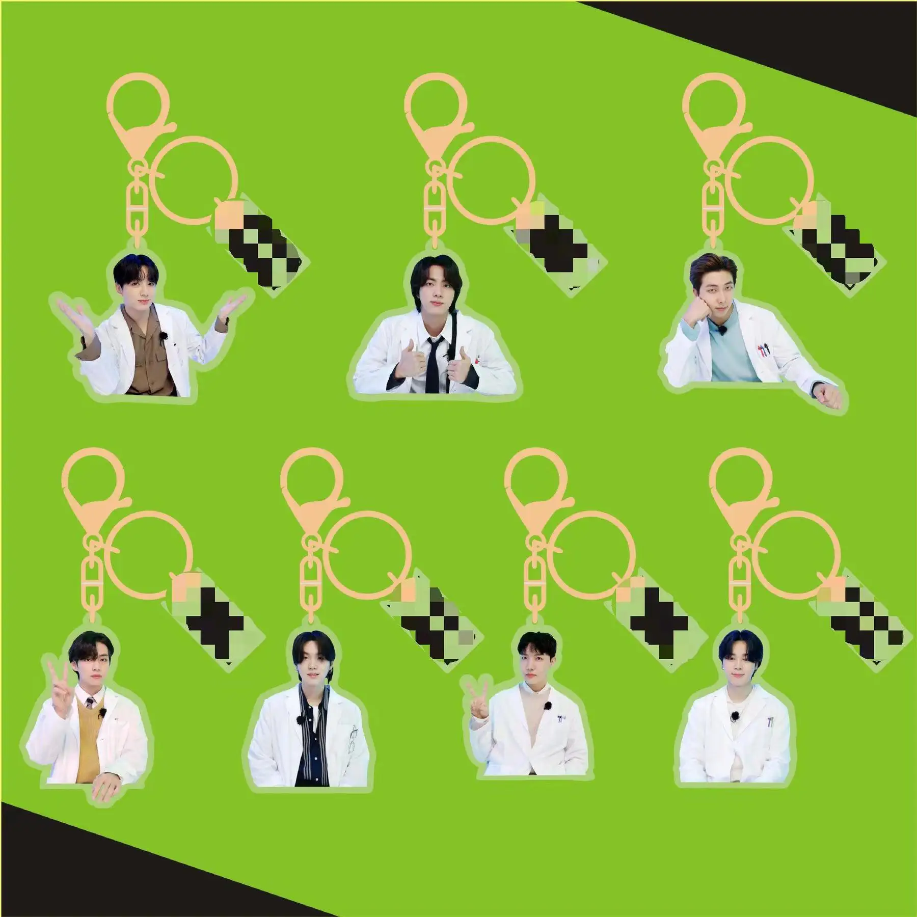 

Kpop bangtan boys Acrylic Cartoon Figure Exquisite Keychain Character Backpack Decoration Pendant Accessories Gifts SUGA JIN V