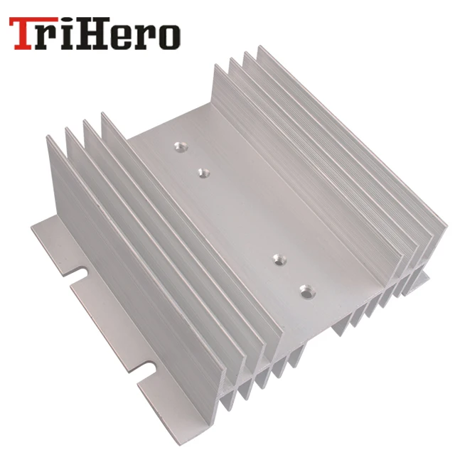 

W-100 aluminum heat sink for single phase SSR solid state relay 60A heatsink radiator cooler