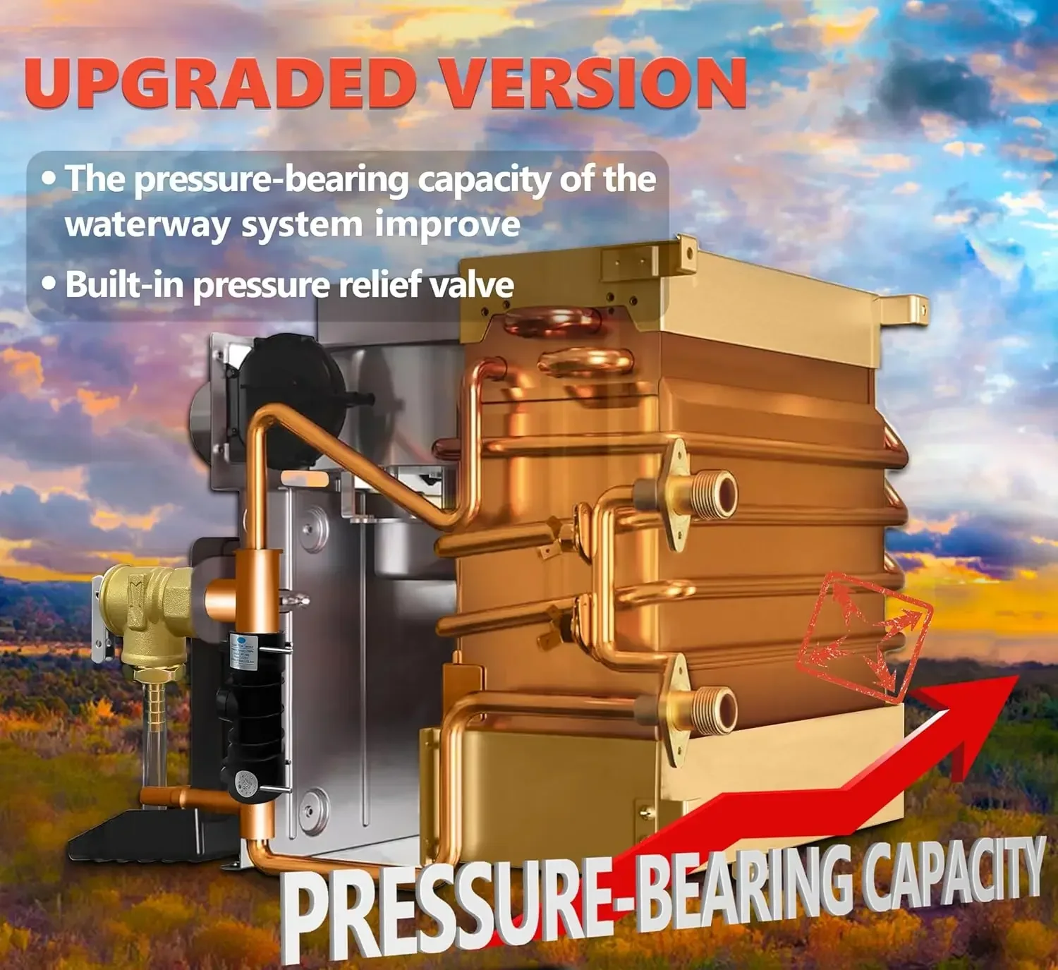 [Одернизированная версия] Безрезервуарный водонагреватель для автодома 65 000 БТЕ