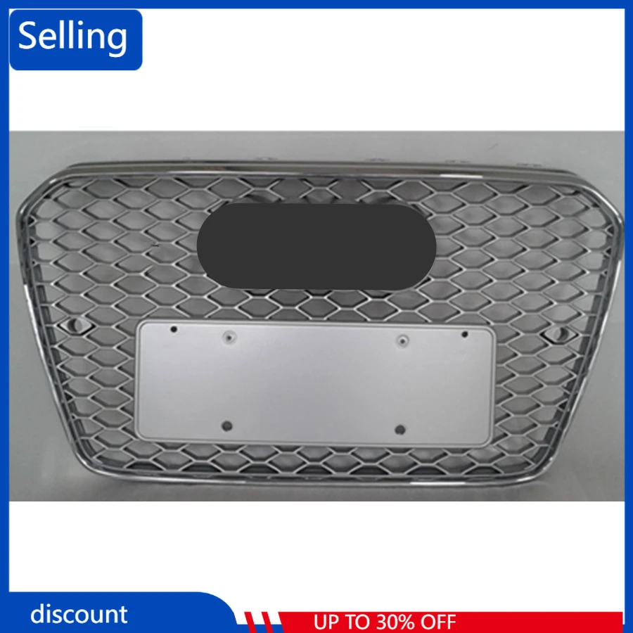 

For RS5 Style Front Sport Hex Mesh Honeycomb Hood Grill Silver for Audi A5/S5 B8.5 2012 2013 2014 2015 2016 fast ship