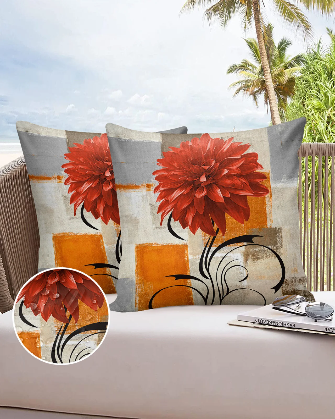 

2/4 шт., прямоугольные водонепроницаемые наволочки из хлопка и льна