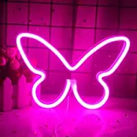 

Butterfly Neon Sign Cute Neon Room Sign Decor USB or 3-AA Battery Powered Neon Light Small Led Signs for Pink Party Decorations
