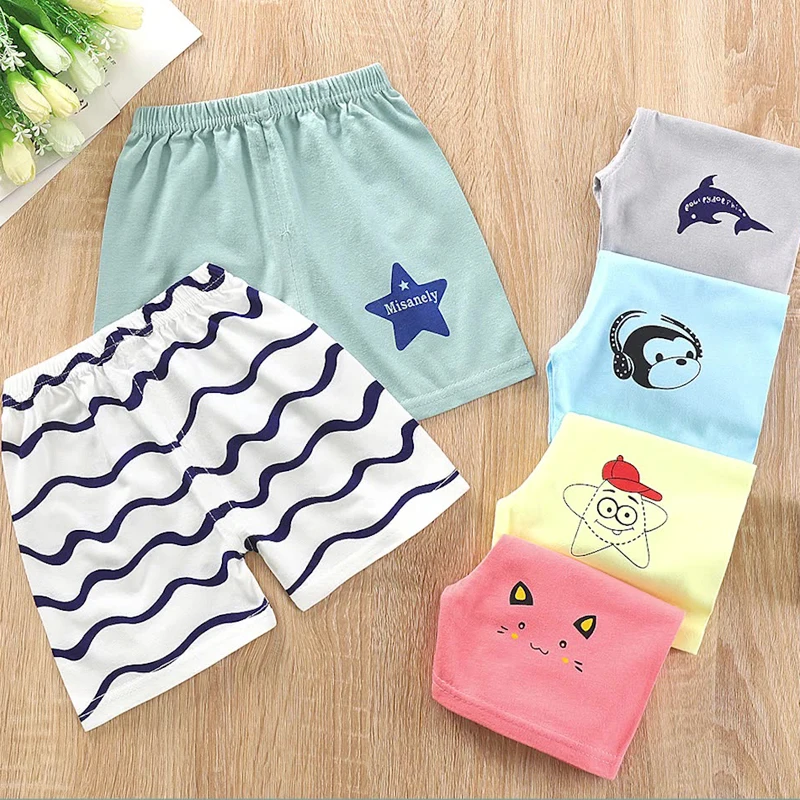 

Summer Clothes Loose Casual Children's Clothing Kids Cotton Beach Sports Toddler Cartoon Print Girls Boy Baby Fashion Shorts New