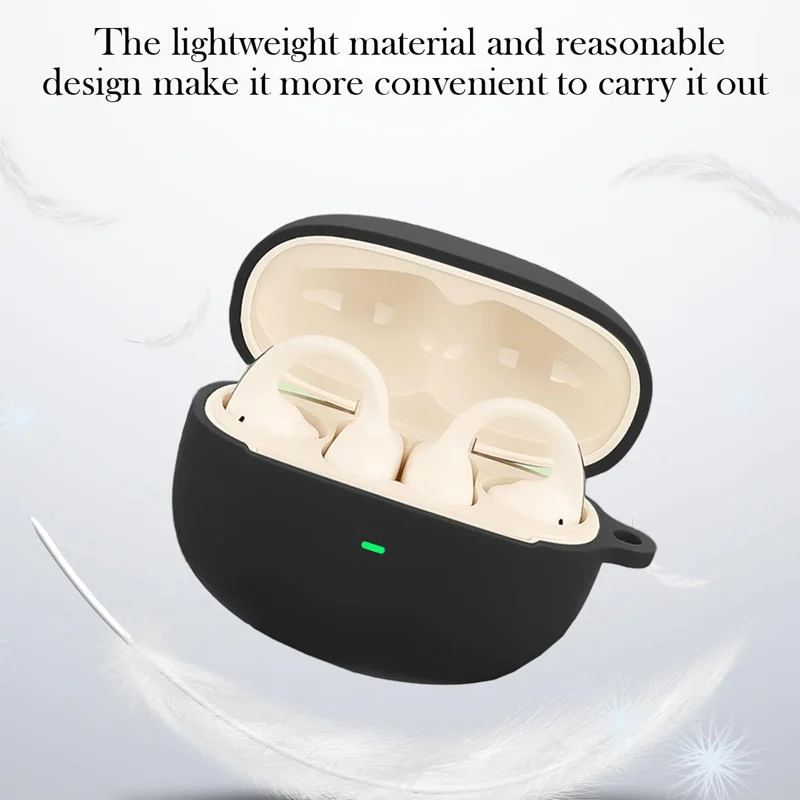 Фото Силиконовый защитный чехол, совместимый с наушниками Baseus Bowie MC2 Open-Ear Clip, ударопрочный чехол для наушников с карабином. №4