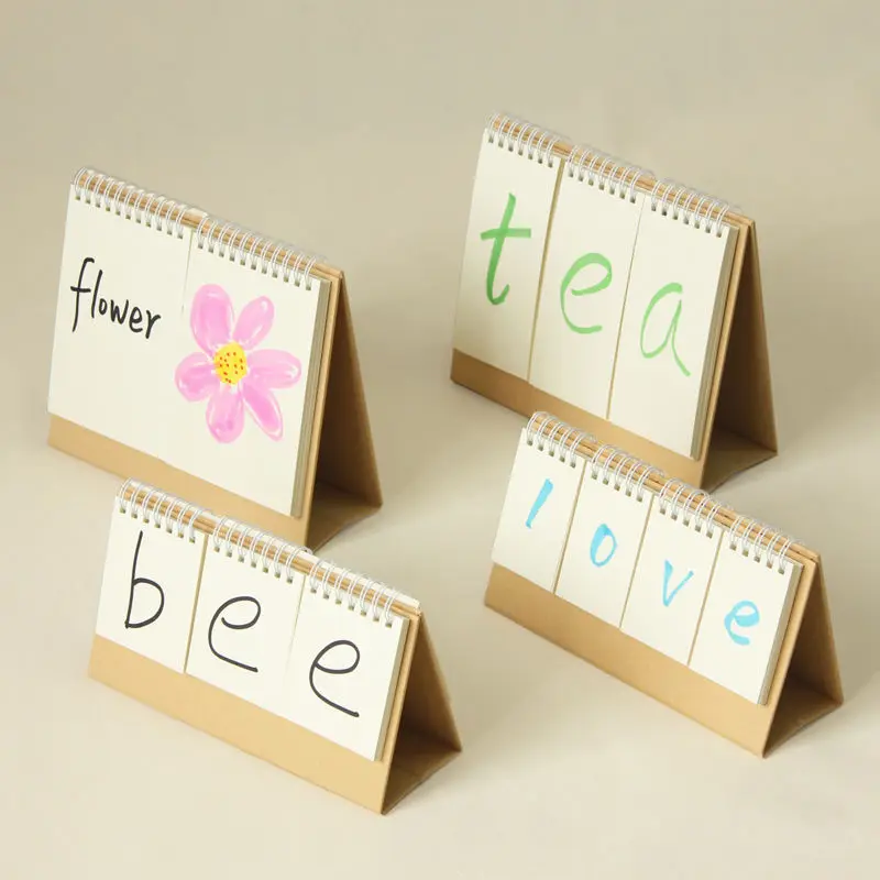 

Blank desk calendar, DIY card, teaching aids, children's letters, word cards, spelling, flipping through books