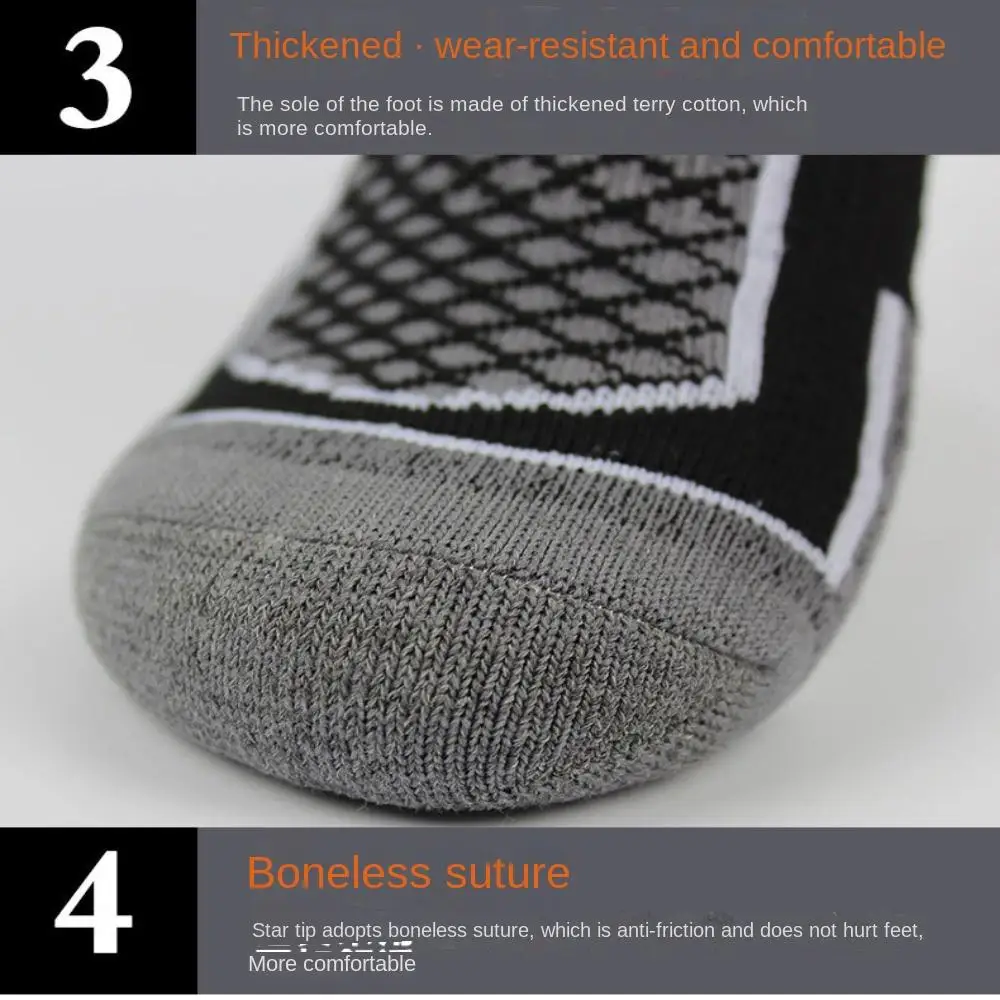 1 пара лыжных носков из смеси хлопка Alpine Region осушающие теплые длинные походные