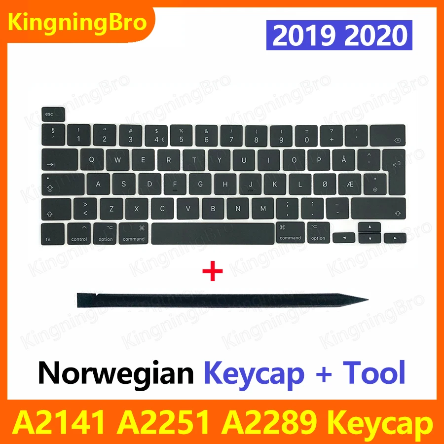 

Новые сменные колпачки для клавиш для Macbook Pro Retina 13 "16" A2141 A2251 A2289, норвежский колпачок для клавиш 2019 2020 года