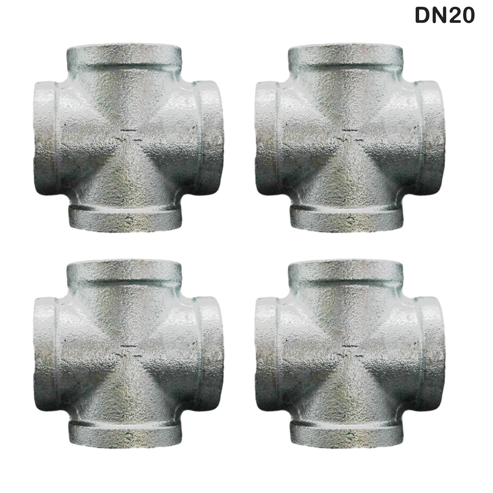 

4pcs DIY Project Shelving Furniture Simple 4-Way Cross Fitting Connectors Home Decoration Table Legs Industrial Vintage Style