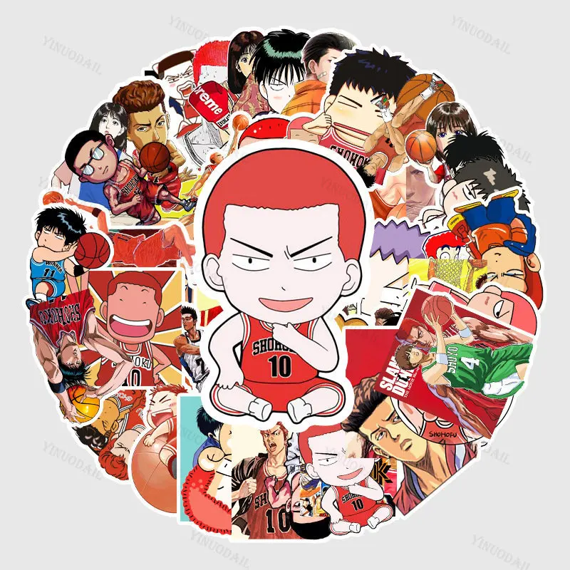 

200pcs Cartoon Anime SLAM DUNK Waterproof Car Skateboard Guitar Suitcase Laptop Bicycle Decal Graffiti Sticker Kids Toy Gifts