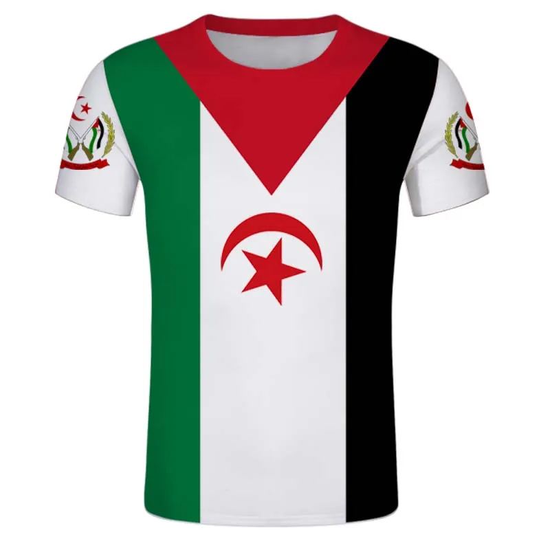 

Western Sahara Men Flag T Shirt Free Custom Arabic T Shirt White Black Tee Shirt DIY Made Name Country Coat Of Arms Sports Top