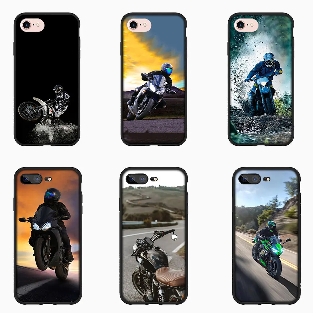 Мотоциклетный спортивный чехол для Apple iPhone 16 15 14 13 12 11 Pro Max 6 6S Plus + SE мягкий