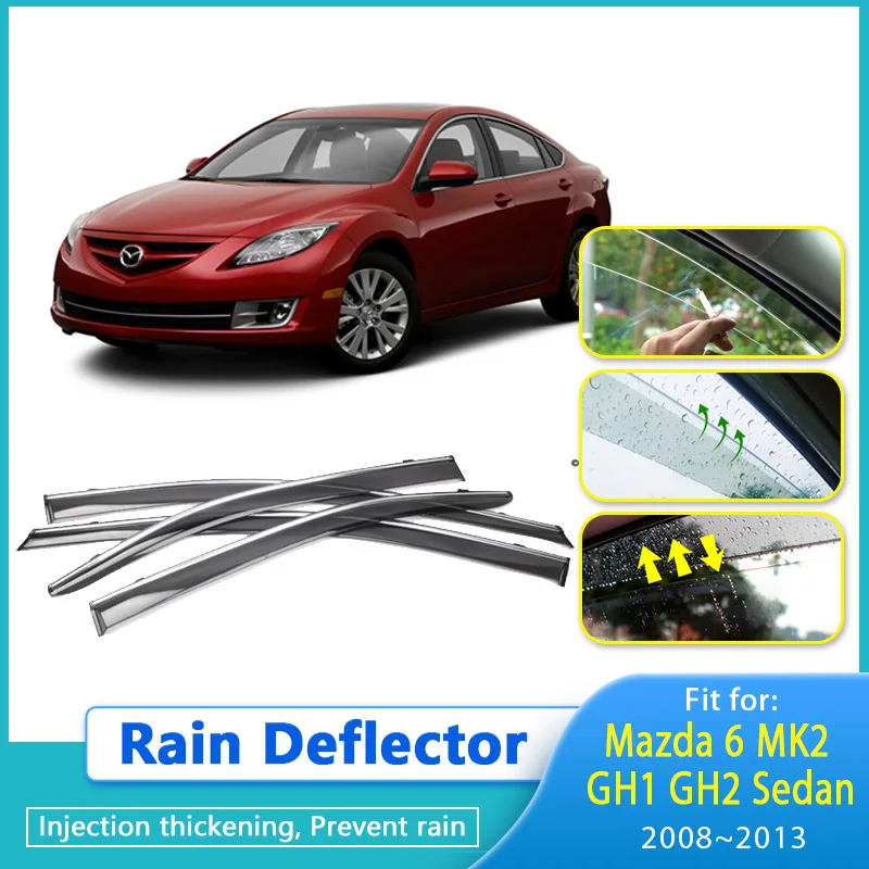 

Солнцезащитный козырек от дождя для Mazda6 MK2 GH1 GH2 седан 2008 2009 2010 ~ 2013 оконный козырек от дождя Chuvento Botaguas Windabweiser