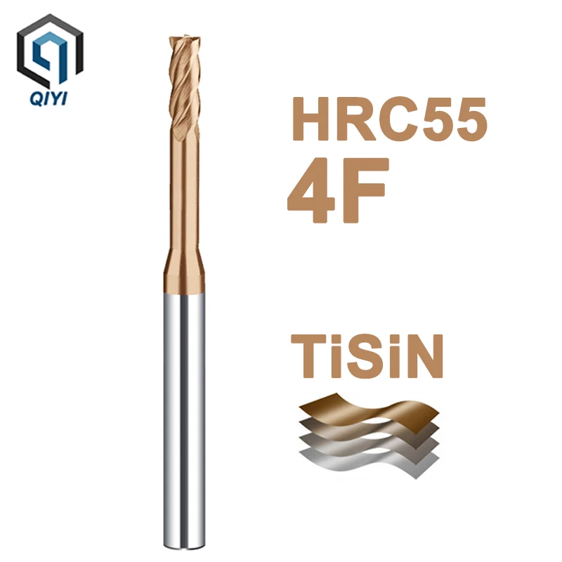 

HRC55 Концевые фрезы из карбида вольфрама 2-4 канавки для стали 6-20мм