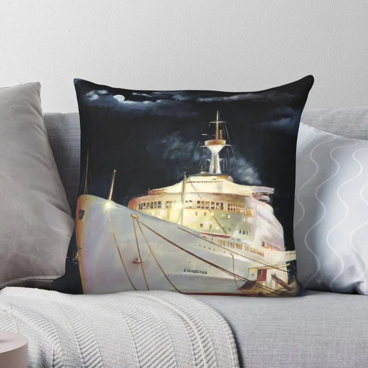 

Canberra Overnight In Hong Kong 1980 Pillowcase Polyester Linen Velvet Creative Zip Decor Pillow Case Car Cushion Case