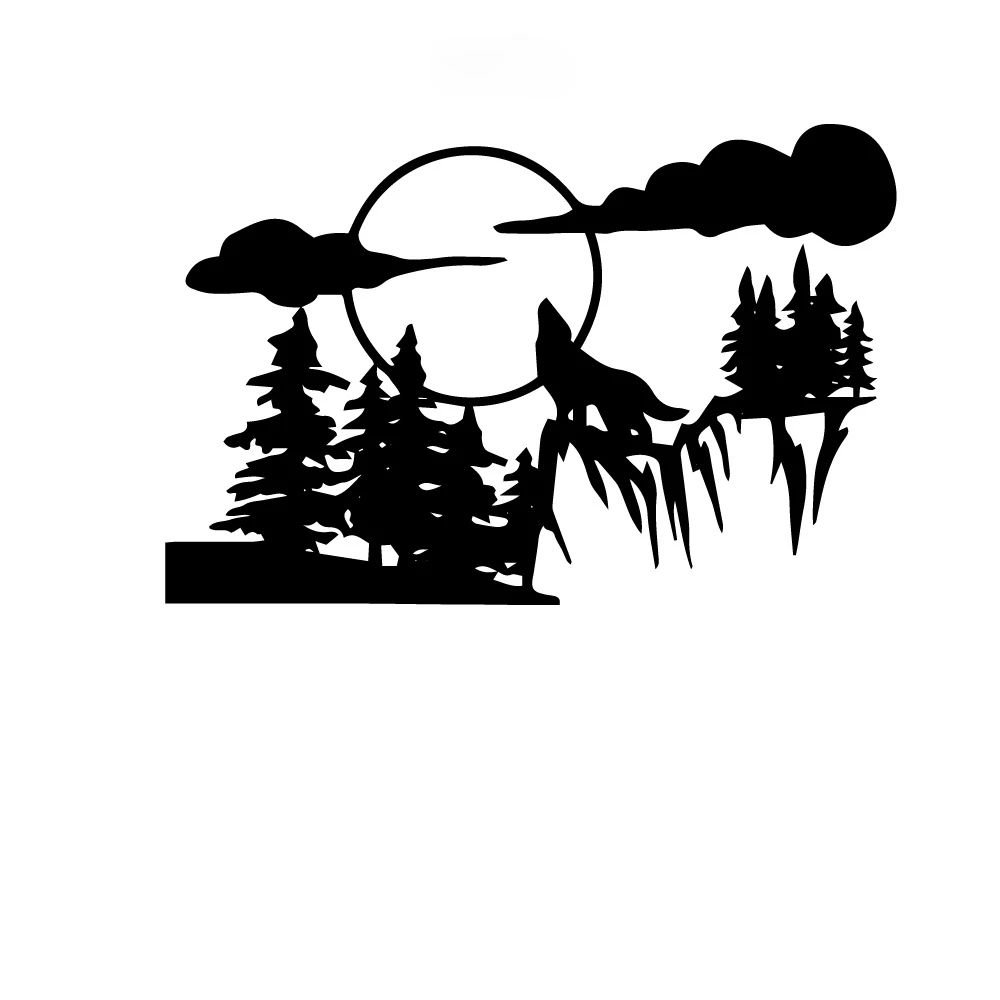 

Модные художественные дизайнерские автомобильные наклейки воющего волка, автомобильные товары из ПВХ, аксессуары для бампера и окна, высок...