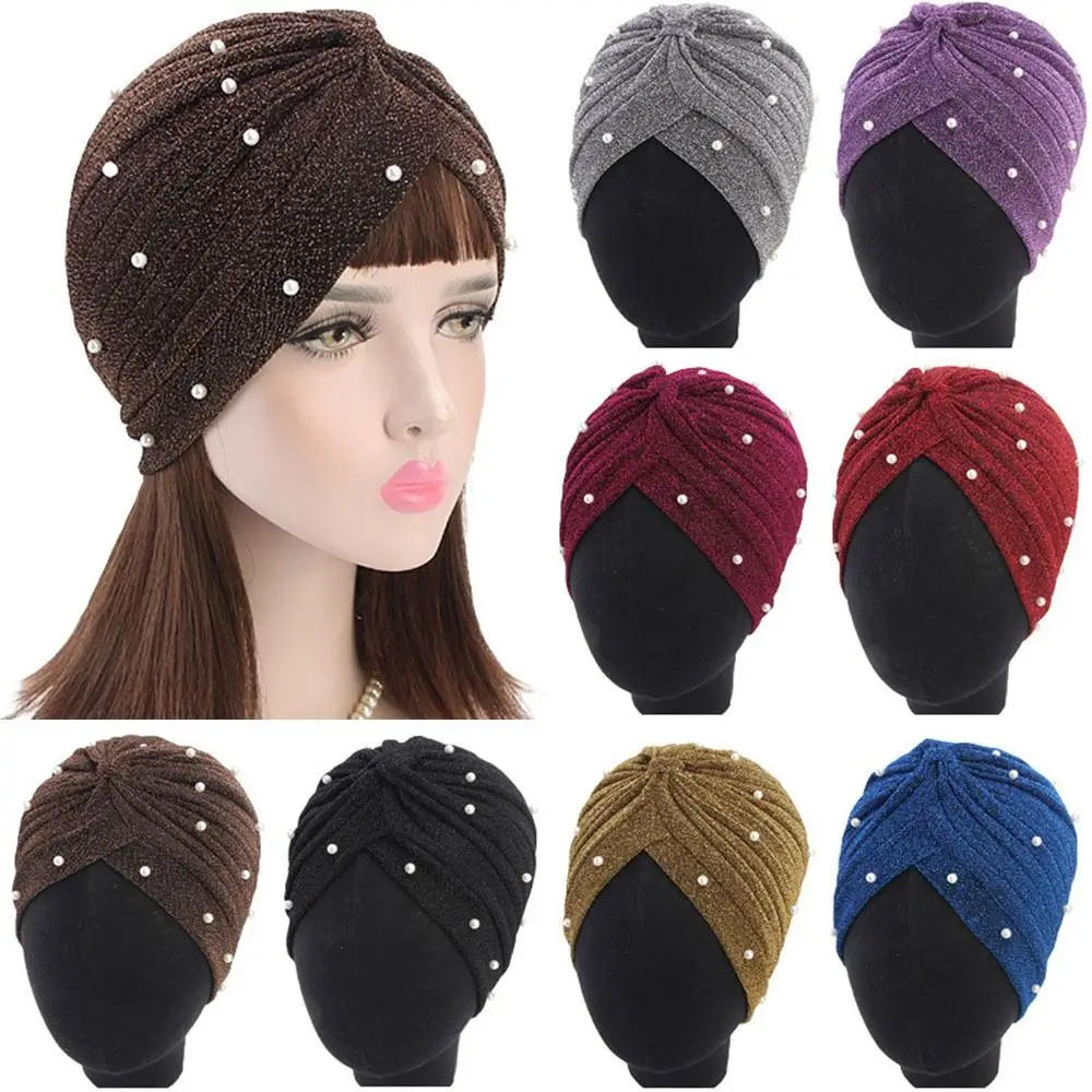 

Baby Beanies Headwrap Fashion Casual Kids National Wind Chemotherapy Hat Pure Color Turban Polyester Hat Bandana