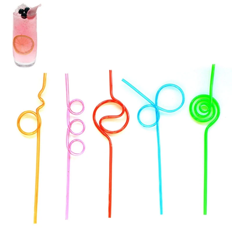 

5 шт., разноцветные регулируемые соломинки для напитков