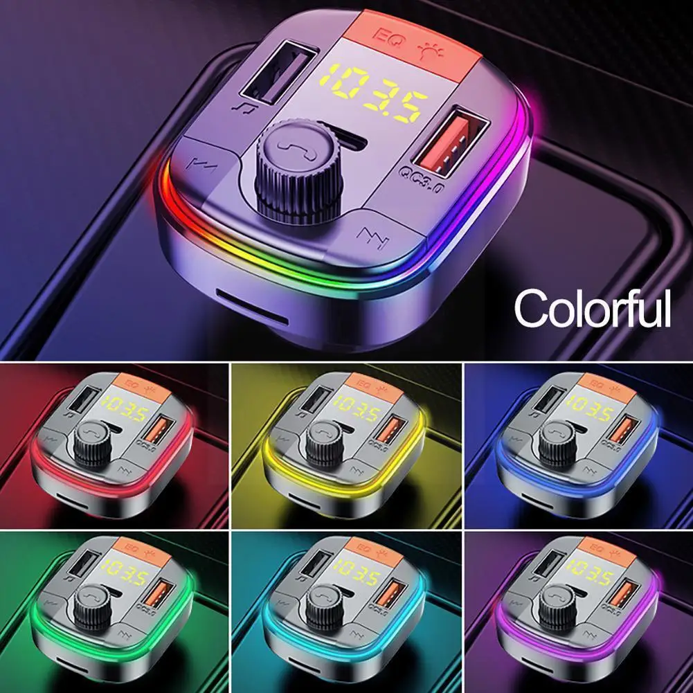 

Car Fm Transmitter Bluetooth Kit Audio Usb Fast Charger Pd18w Electronic Bluetooth Cigarette Adapter Car Qc3.0 Accessories O7h2