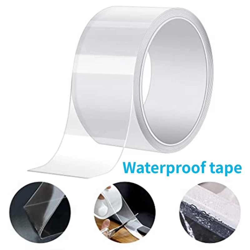 

3/5M Waterproof Kitchen Sink Clear Tape Mildewproof Nano Tape Bathroom Toilet Crevice Strip Self-adhesive Pool Water Seal