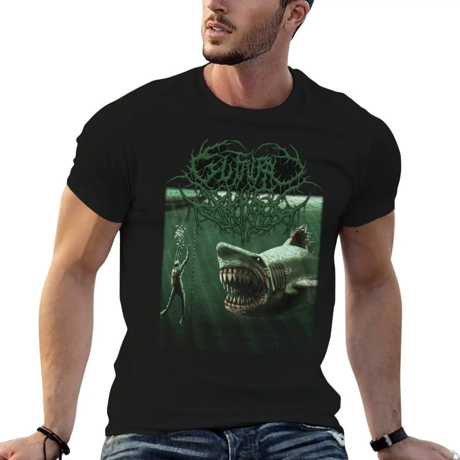 Фото Футболка Guttural Slug - Megalodon с дышащей сетчатой вставкой №1