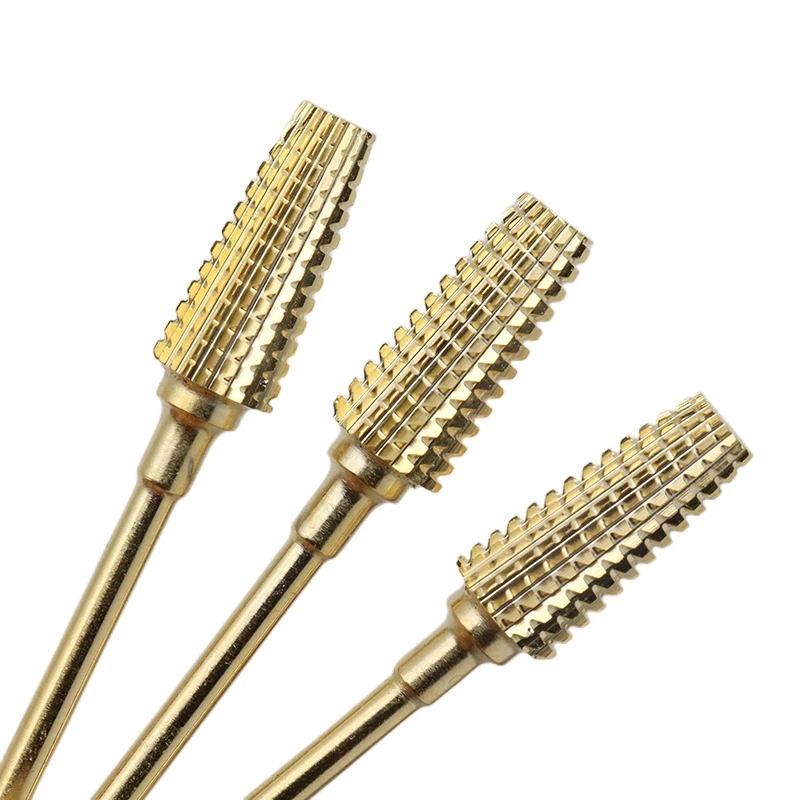 

Hot! Gold Pro Whole Carbide Nail Drill Bits Nail Art Electric Drill Machine Files Nail Art Tools cut and polish Nail Sharp