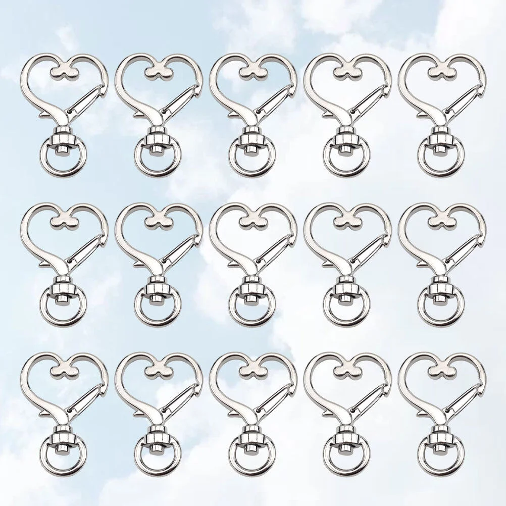 

50 Pcs Creative Zinc Alloy Keychain Accessories Peach Heart Shape Alloy Keyring Buckle Key Holder Ring Decoration Gift Hanging