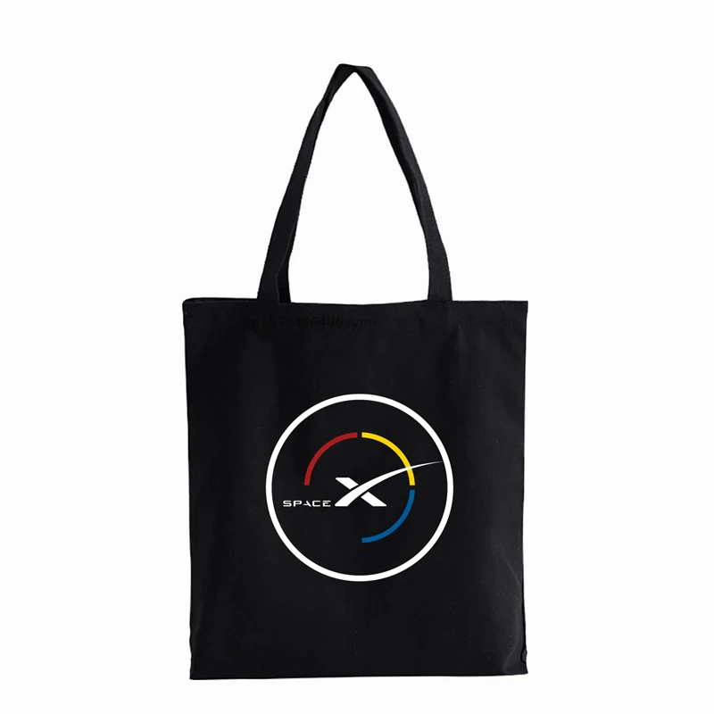 

Spacex Bag Fashion men Handbag Canvas Bag Tote Ladies Casual Shoulder Bag Reusable Shopping Bags Funny Spacex Moon Bags Bolsas