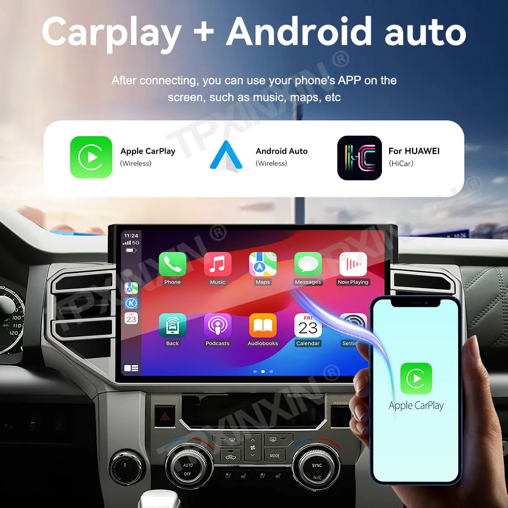 

14,6-дюймовый блок Android 13.0 для Toyota Tundra-Sequoia 2014 2015 2016 2017 2018 2019 Автомобильный GPS Navi Мультимедийный плеер Радиоэкран