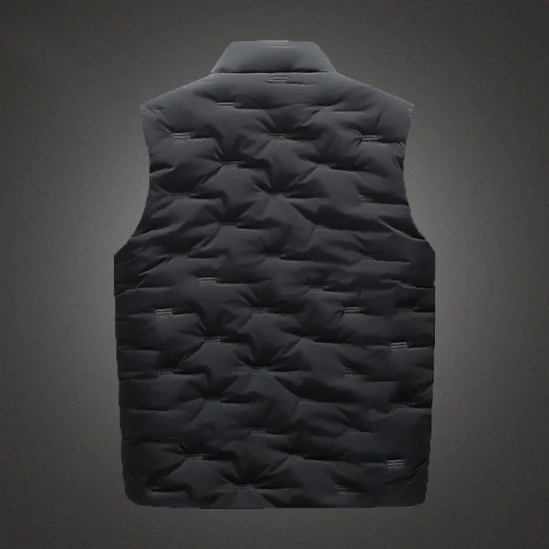 Men's vest in autumn and winter, thickened down cotton vest, oversized, sleeveless warm jacket for youth