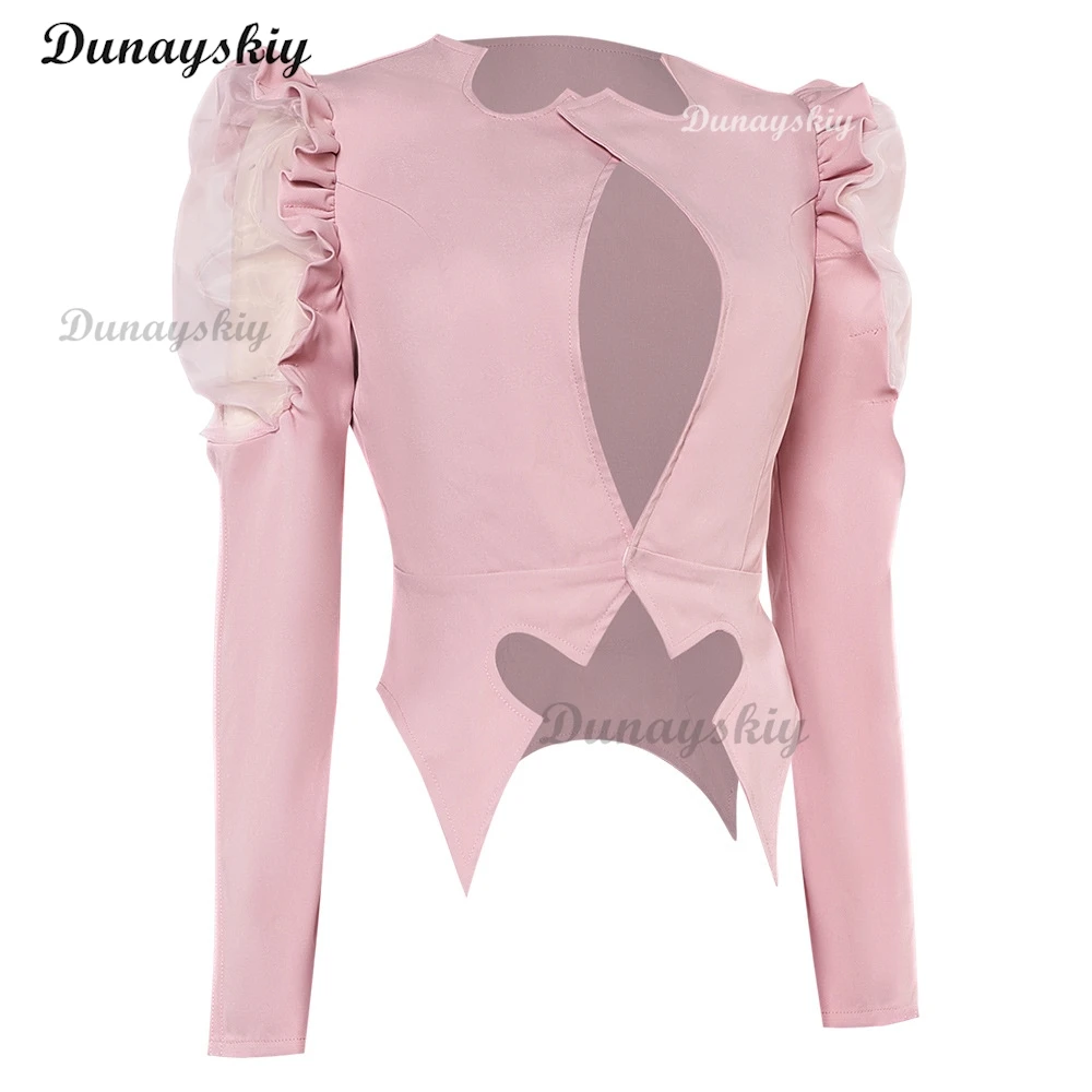 Костюм для косплея ведьмы Глинды из фильма Wiked розовое пальто с пышными рукавами