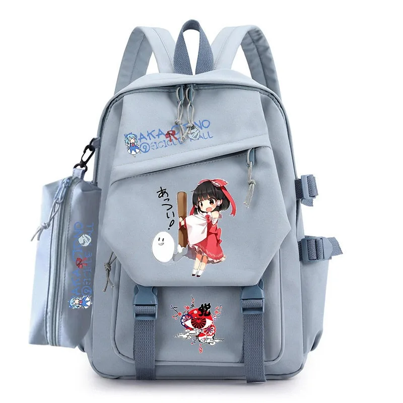 Синий 43 × 30 14 см Проект Touhou школьные сумки для студентов детей и подростков