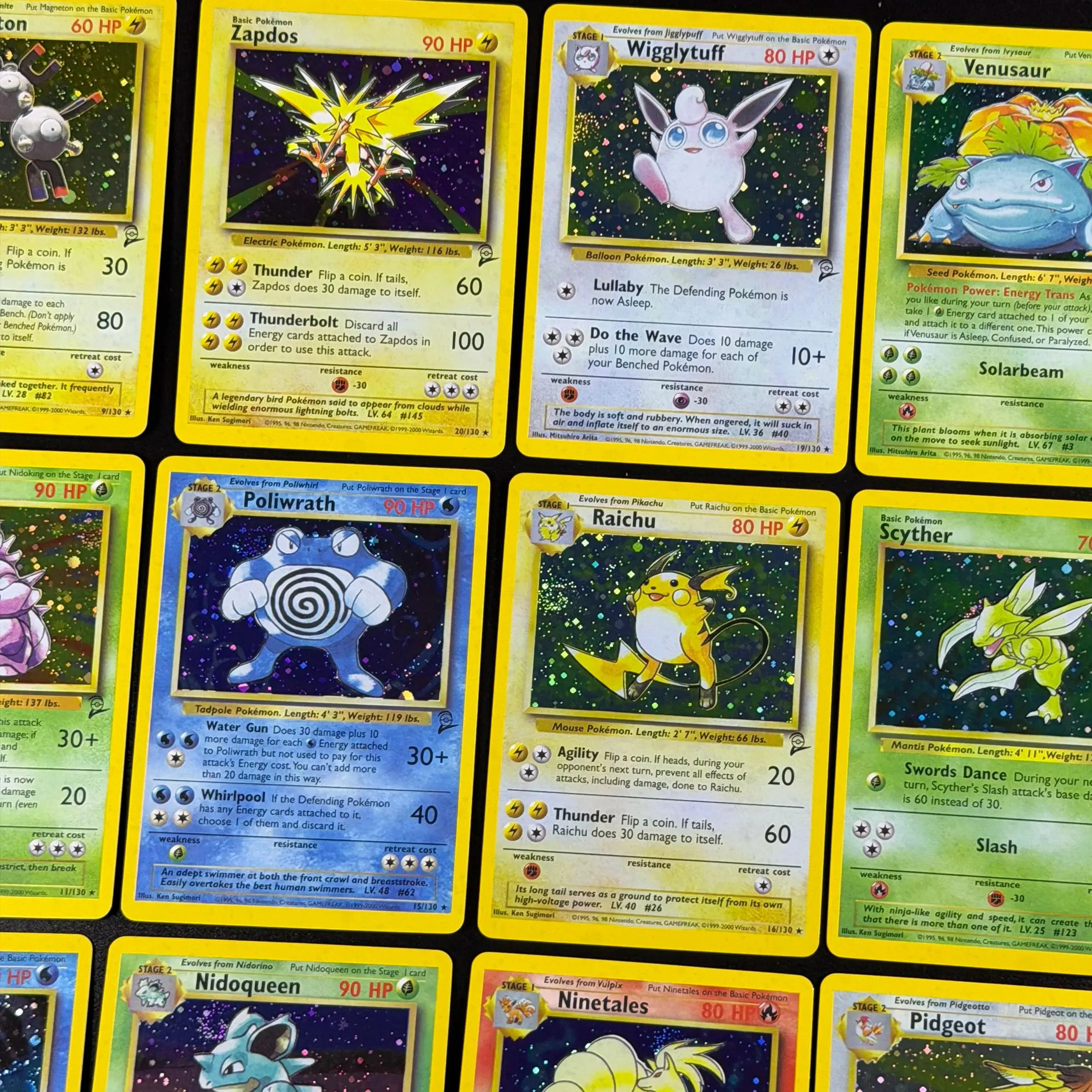 Коллекционные карты PTCG Pocket 2000 Base Set 2 OG Nostalgia: Хитмончан, Сайтер, Клефабл, Пиджот, Мьюту — Традиционные голографические прокси-карты (art.: 3920da26f453d) - 3920da26f453d