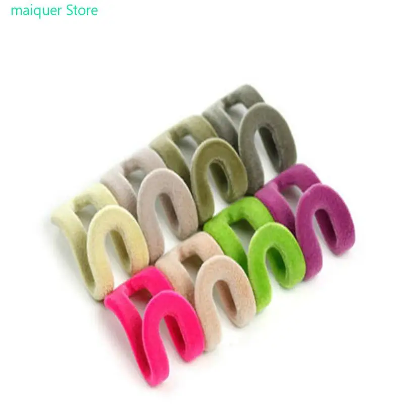 

10Pcs/Set Home Creative Mini Flocking Clothes Hanger Flocking Holder Easy Wardrobe Anti-Clip Hook Space Save Closet