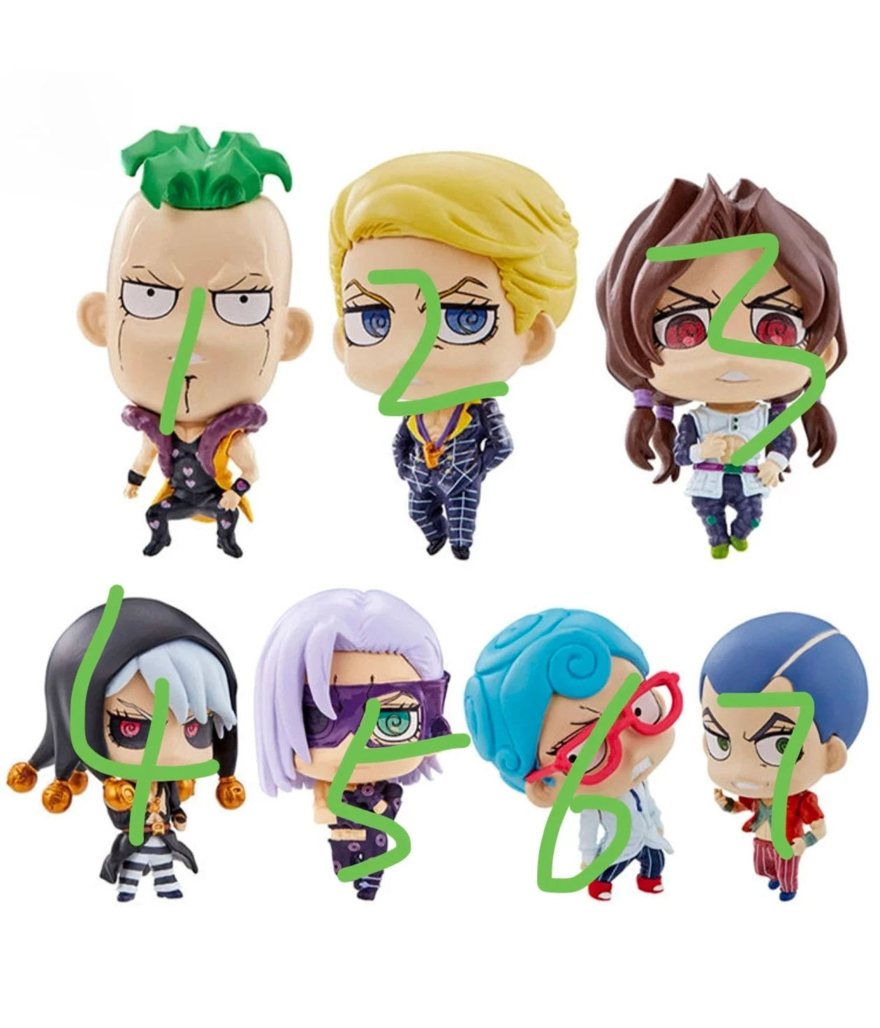 Фото Оригинальная фигурка Bandai Gashapon JoJo Bizarre Adventure Diamond Unbreakable SD Vol 03 в наличии, милый коллекционный декор, подарок №2