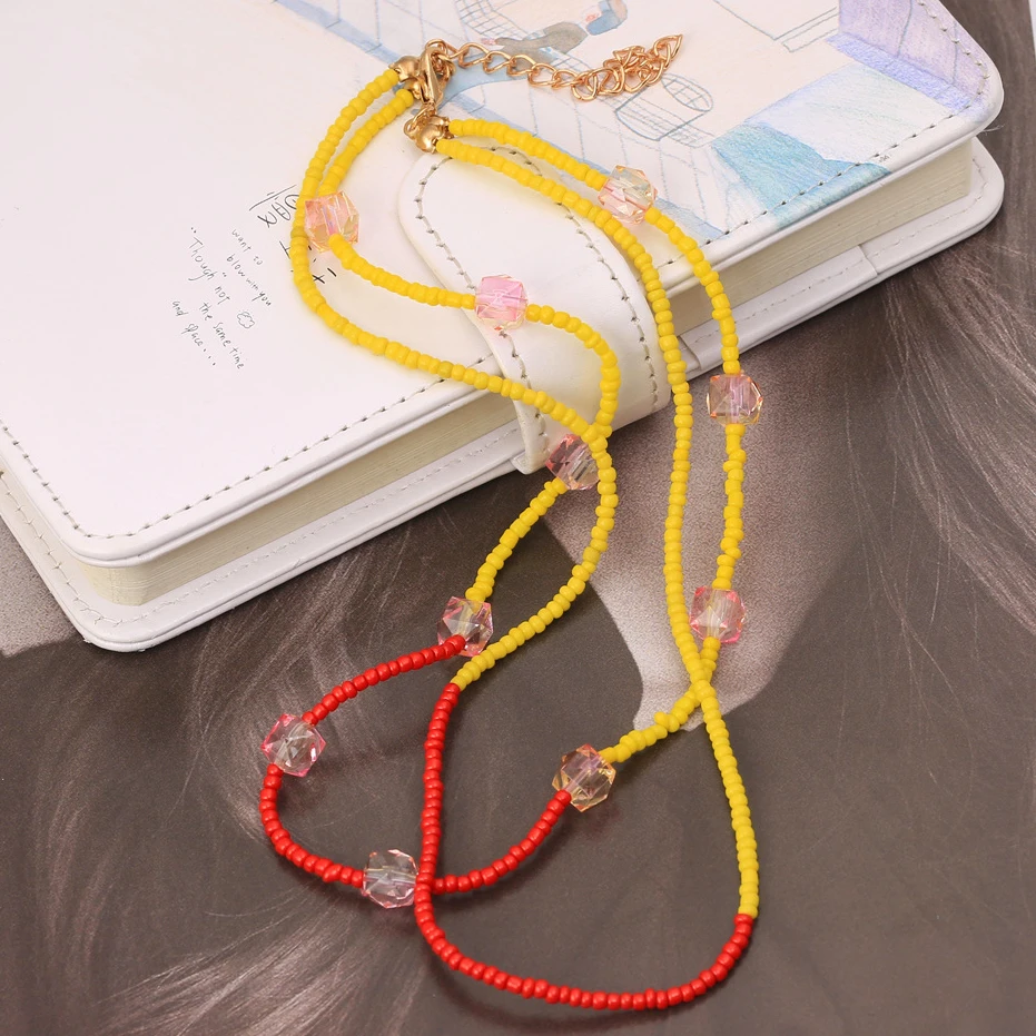 

Double-layer Colorful Matching Exquisite Clavicle Chain