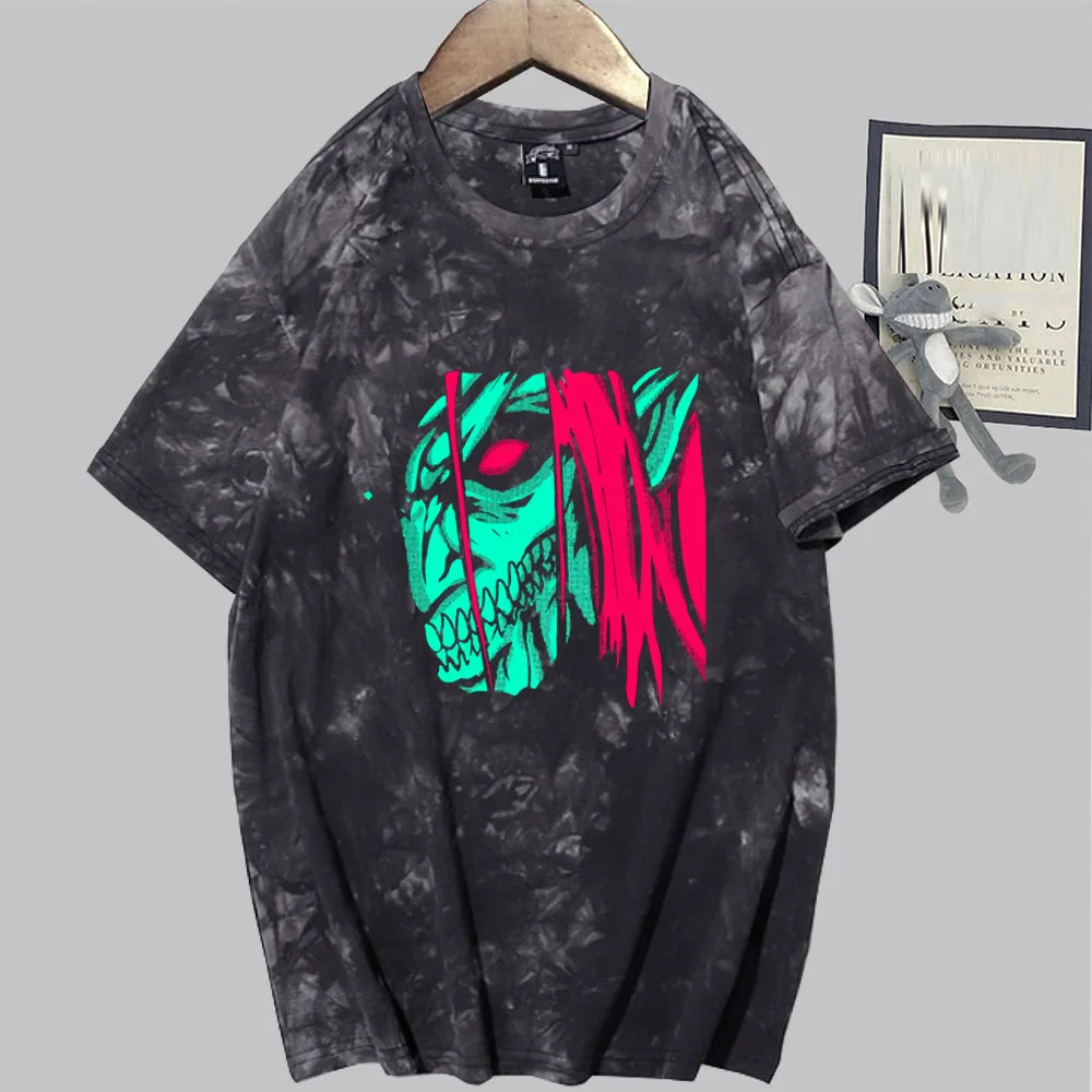 

Футболка с коротким рукавом для мужчин и женщин, японское аниме принт «атака на Титанов», летняя