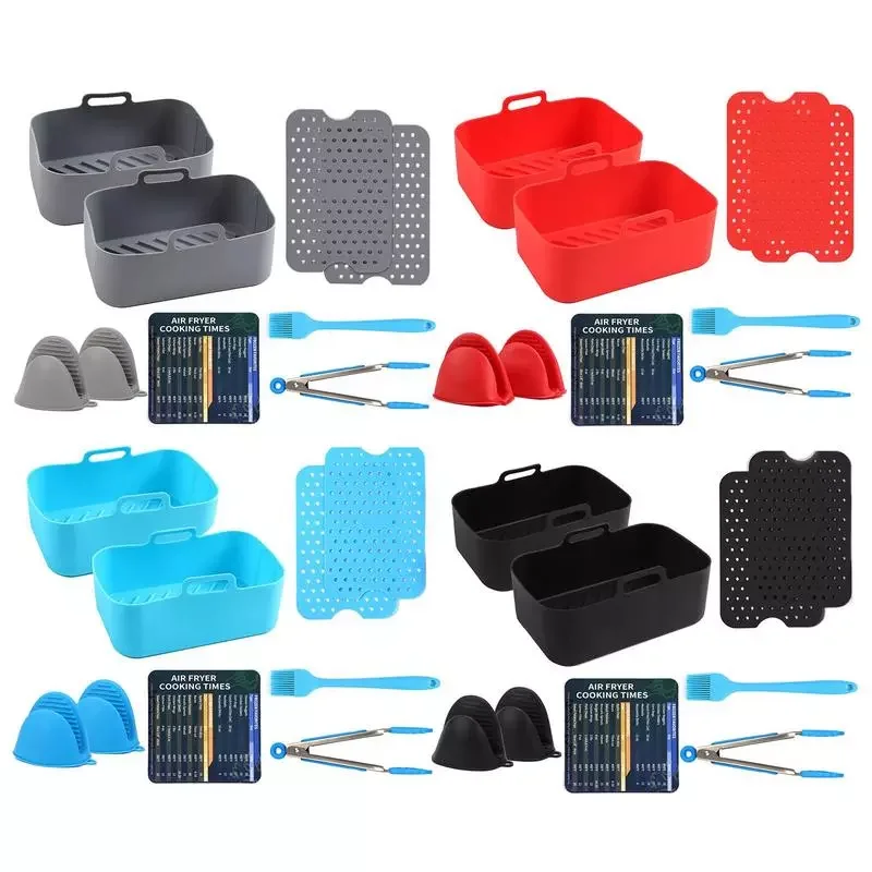 

ForNinja Dual DZ201/DZ401 Silicone Liners Folding Baking Tray Round Silicone Fryer Basket Heat-Resistant Air Free Liners