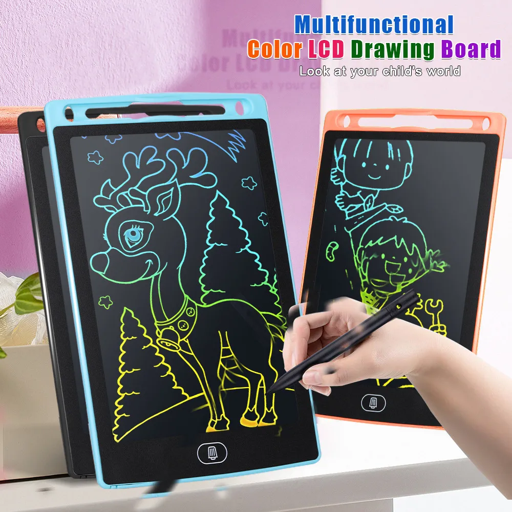 8.5 polegada/6.5 polegada lcd escrita tablet digital gráfico eletrônico caligrafia mágica almofada blackboard para crianças desenho da cor
