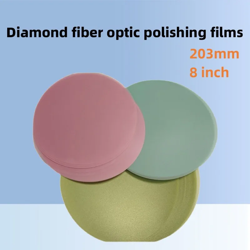 Fiber Optic Diamond Lapping Films 1um 3um 9um 30um Fiber Optic Polishing Paper Fiber Polish Tools 203mm 8 Inch NNTADS 10pcsl/lot