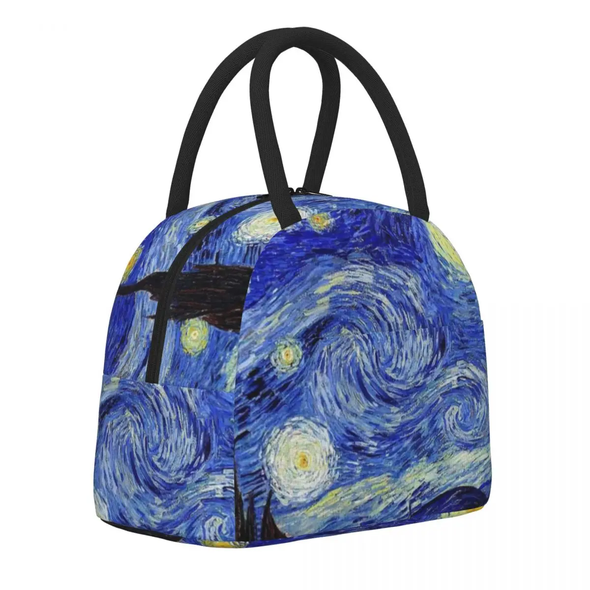 

Classic Starry Night Lunch Bag Van Gogh Inspired School Lunch Box Fashion Designer Tote Food Bags Waterproof Portable Cooler Bag