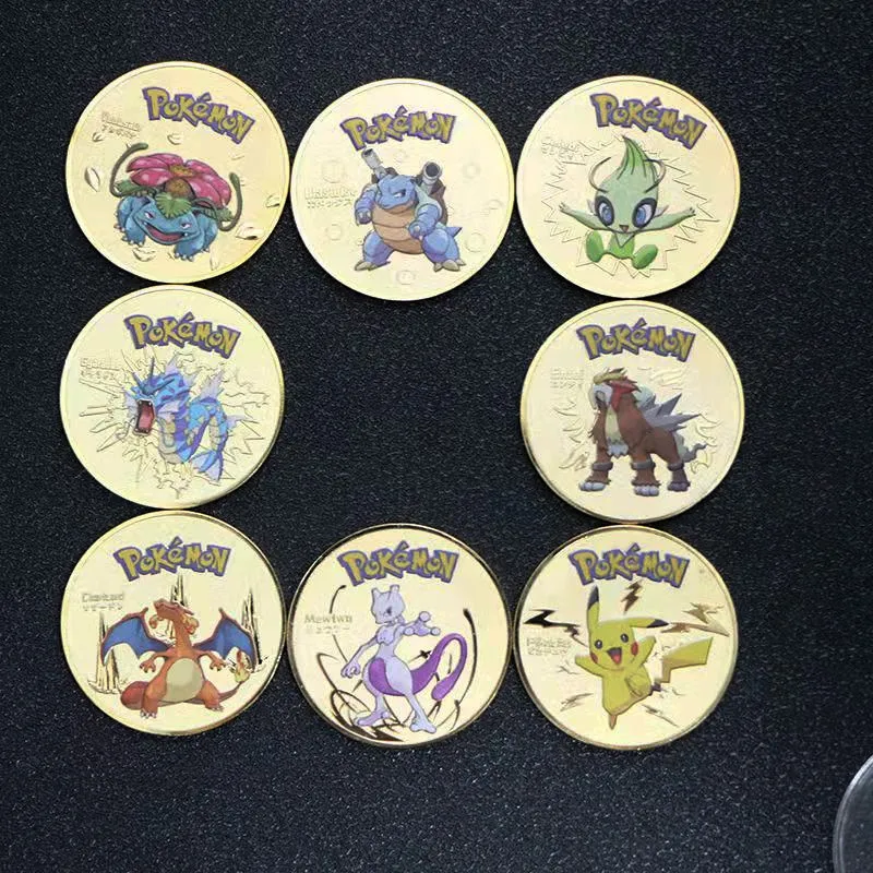 Позолоченная Золотая монета из аниме Покемон 2021 памятная Пикачу золотая